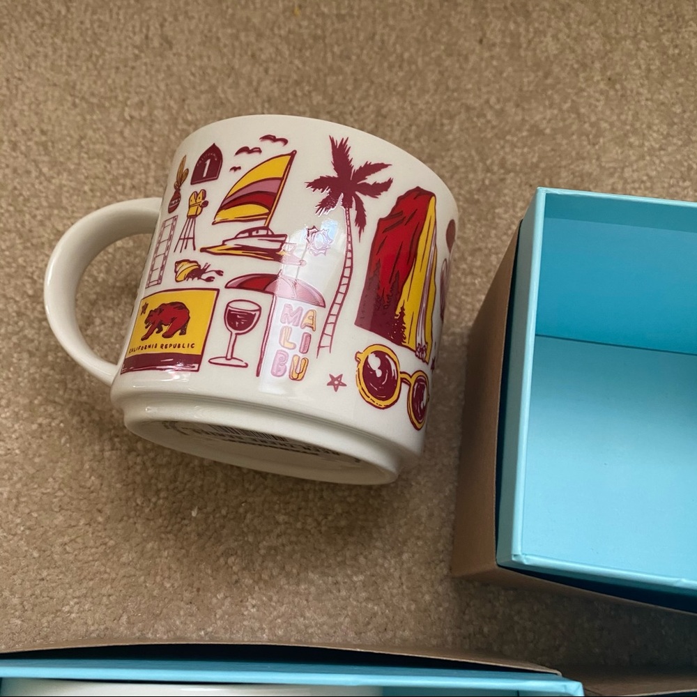 New Starbucks ceramic Coffee Mug California Red